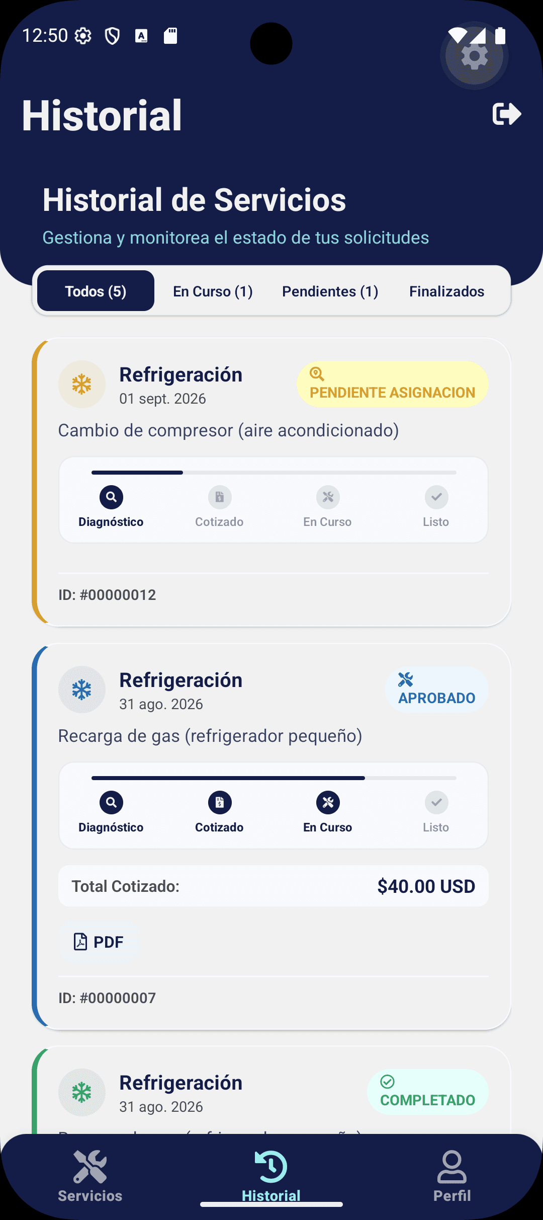 Seguimiento en Vivo